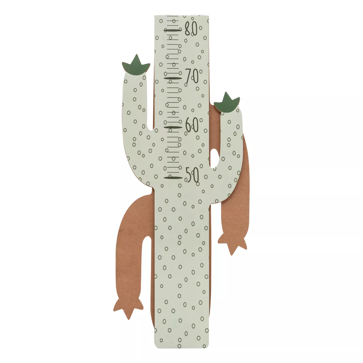 Messlatte Holz Kinderzimmer (H 140 cm) Cactus Grün
