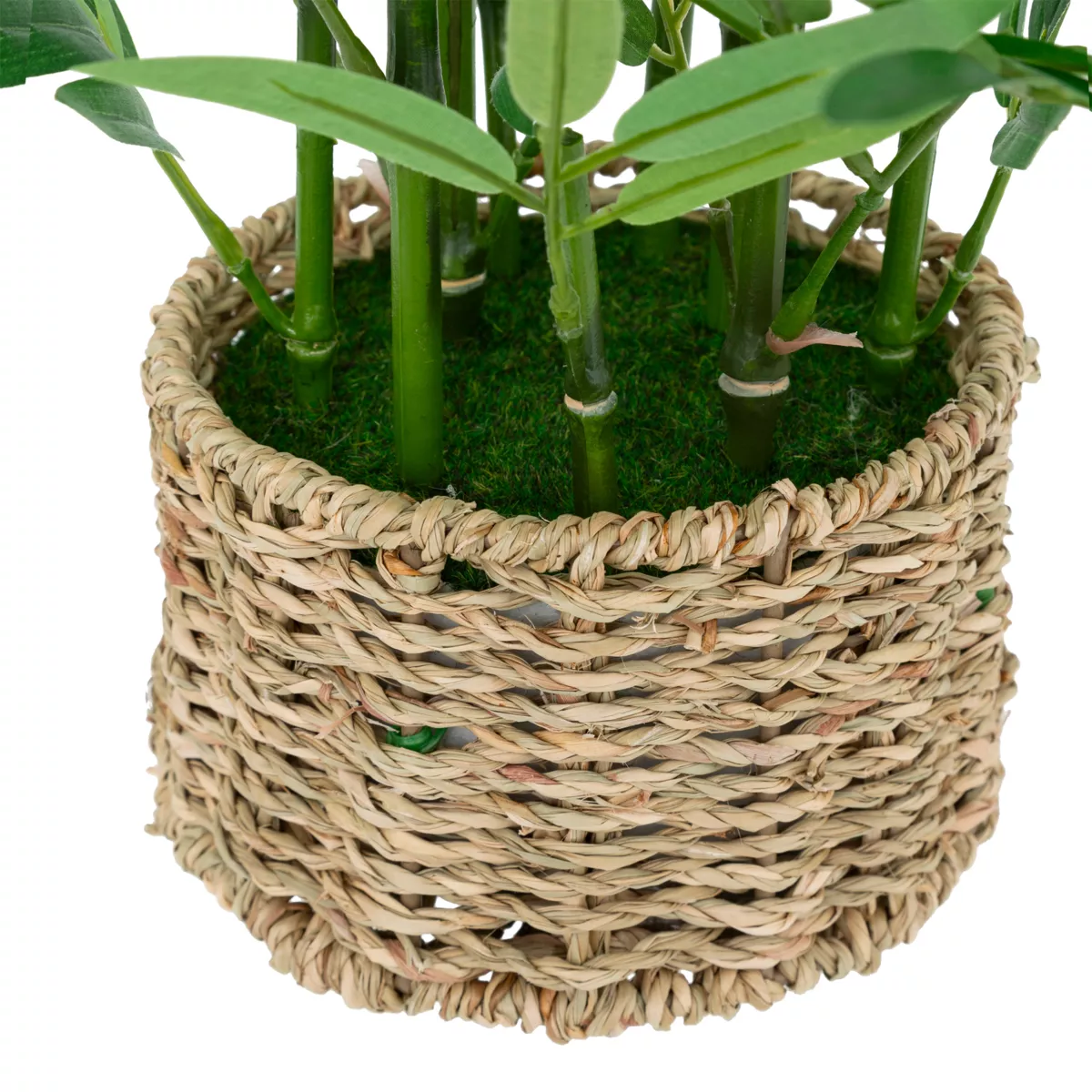 Kunstpflanze im geflochtenen Topf (H46 cm) Bambou Ly