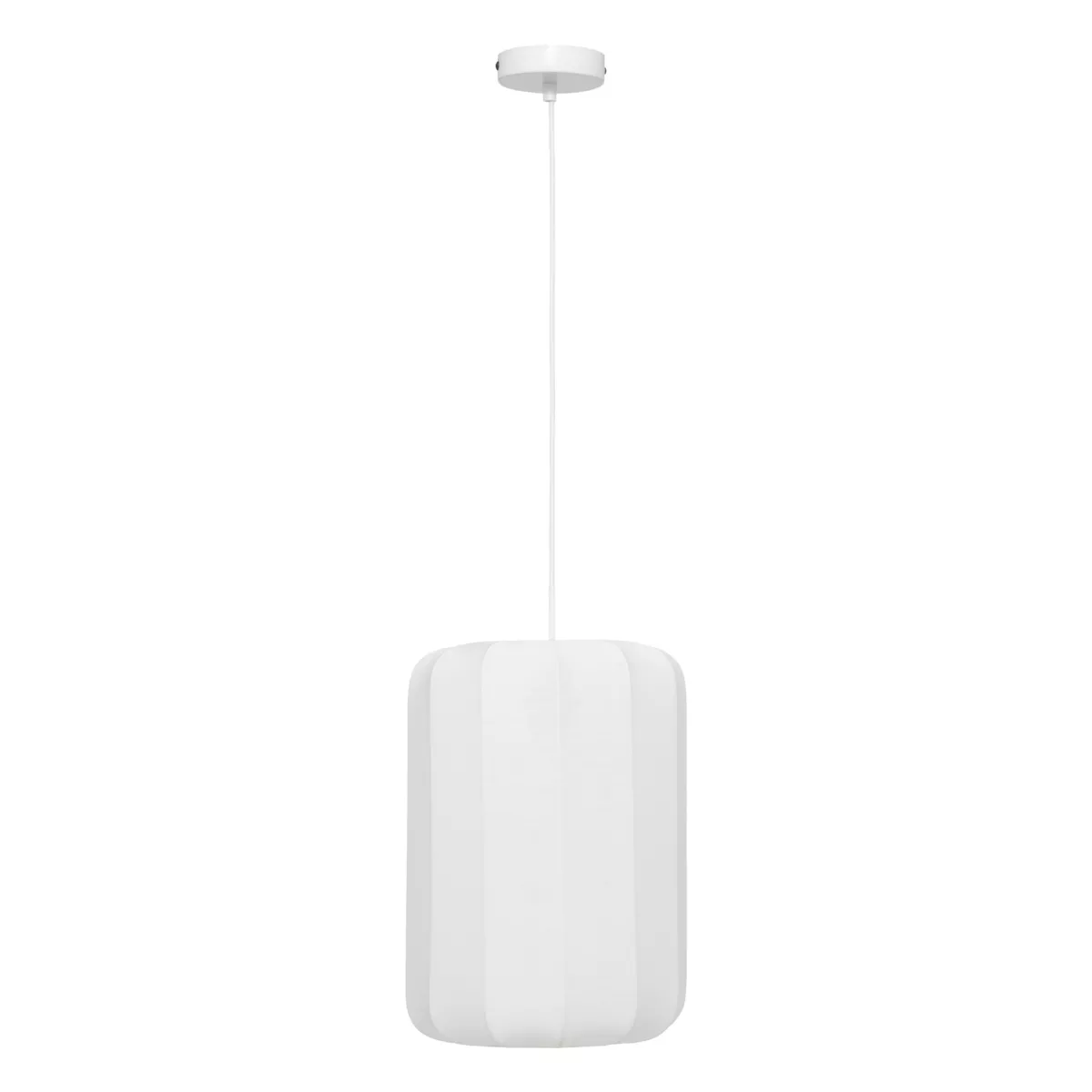 Lampada a sospensione in cotone Toby Bianco (25 x 35 cm)