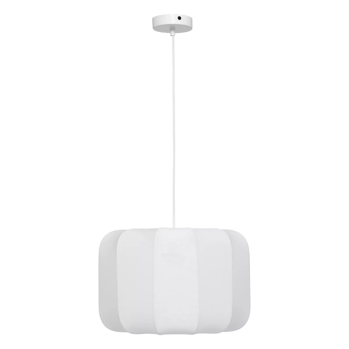 Suspension luminaire coton (37 x 24 cm) Toby Blanc