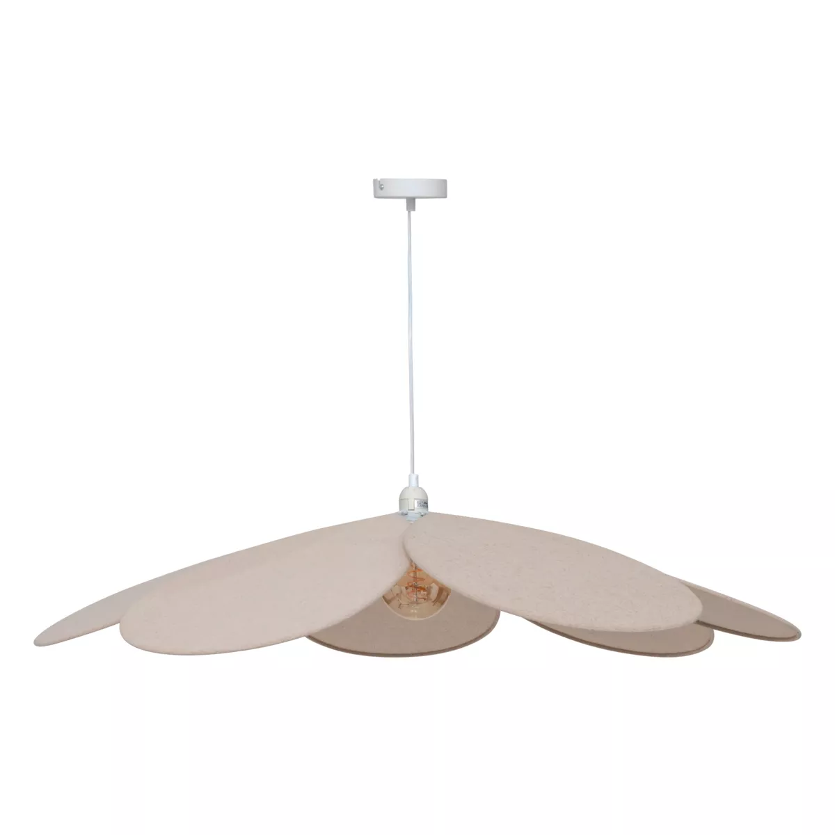 Hanglamp linnen bloemblaadje (100 cm) Naya Beige
