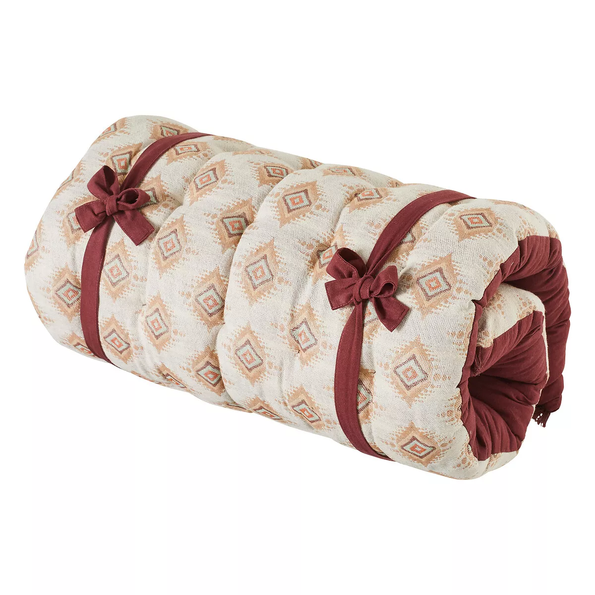 Bodenmatratze Baumwolle (60 x 120 cm) Ikat Beige 