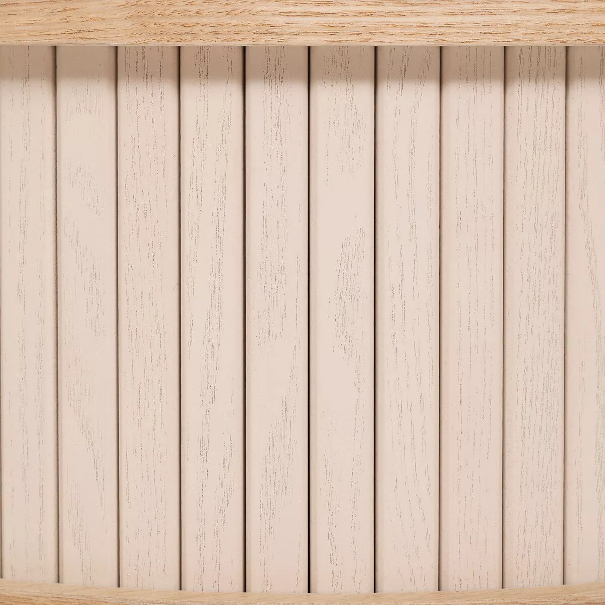 Nachttisch rund aus Holz (H54 cm) Nysos Cremeweiß