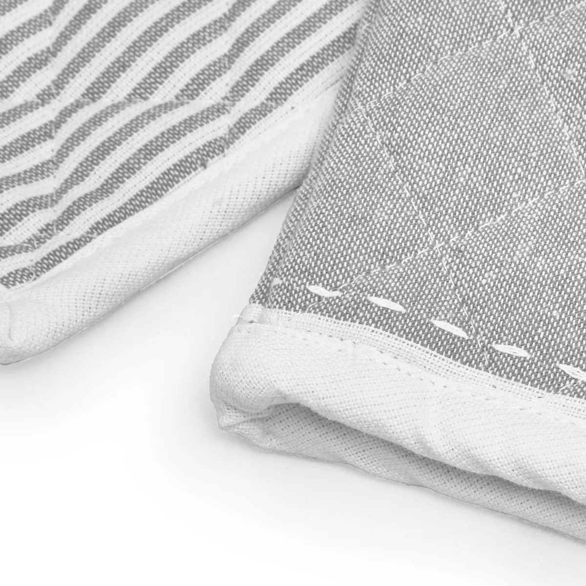 Gant et manique coton tissé Iliade Blanc