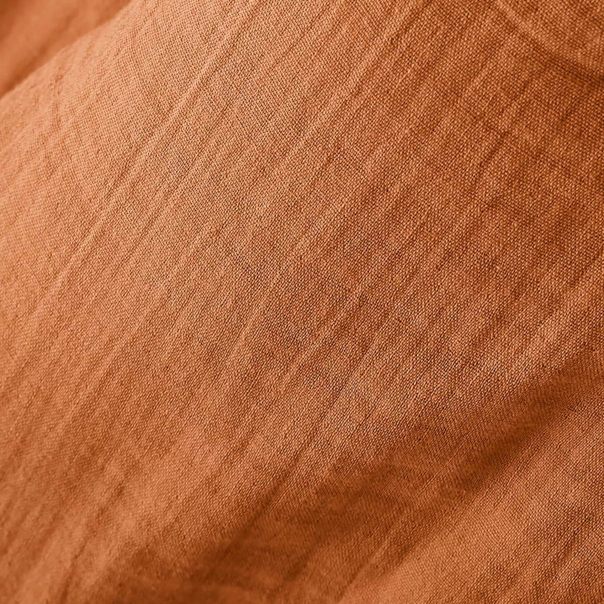 Drap plat gaze de coton (240 x 300 cm) Gaïa Abricot