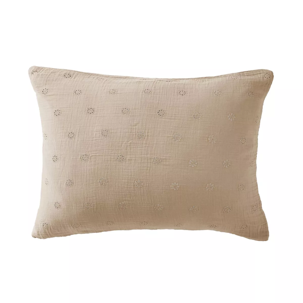 Funda de almohada rectangular de gasa de algodón (50 x 70 cm) Gaïa Boho Marrón cuerda