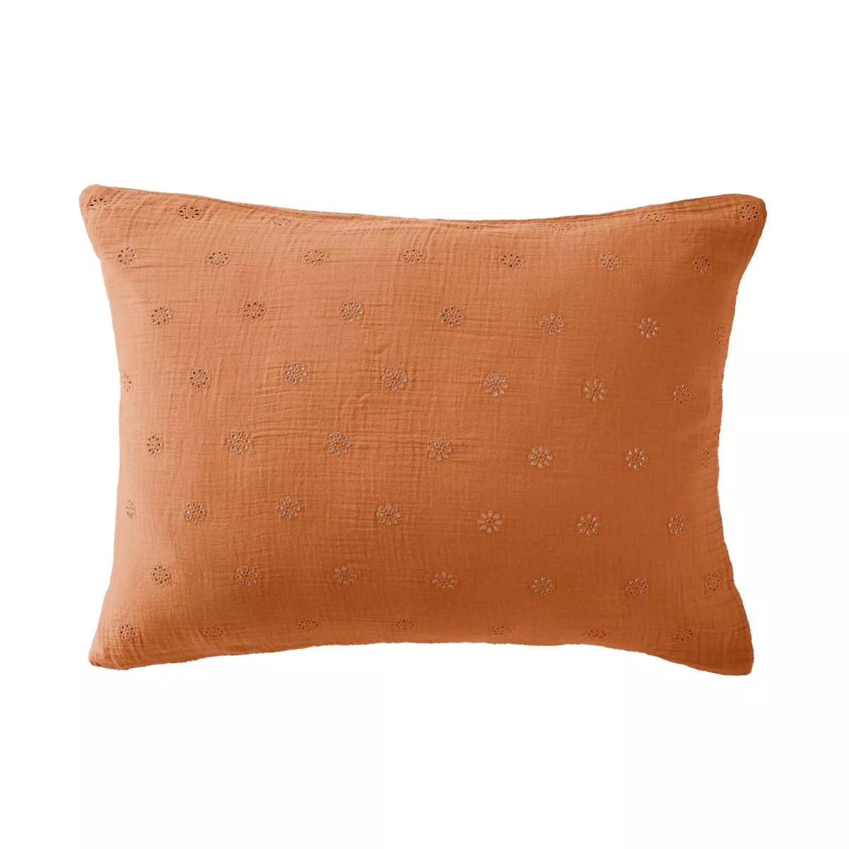 Funda de almohada rectangular de gasa de algodón (50 x 70 cm) Gaïa Boho Albaricoque