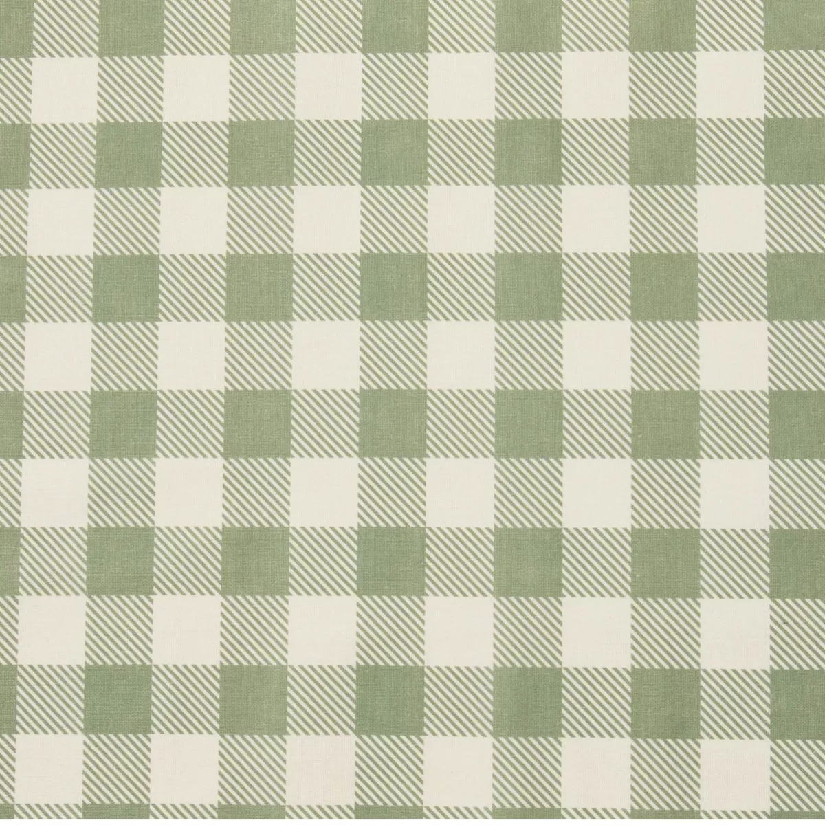 Rechthoekig gecoat katoenen tafelkleed (150 x 350 cm) Vichy Saliegroen