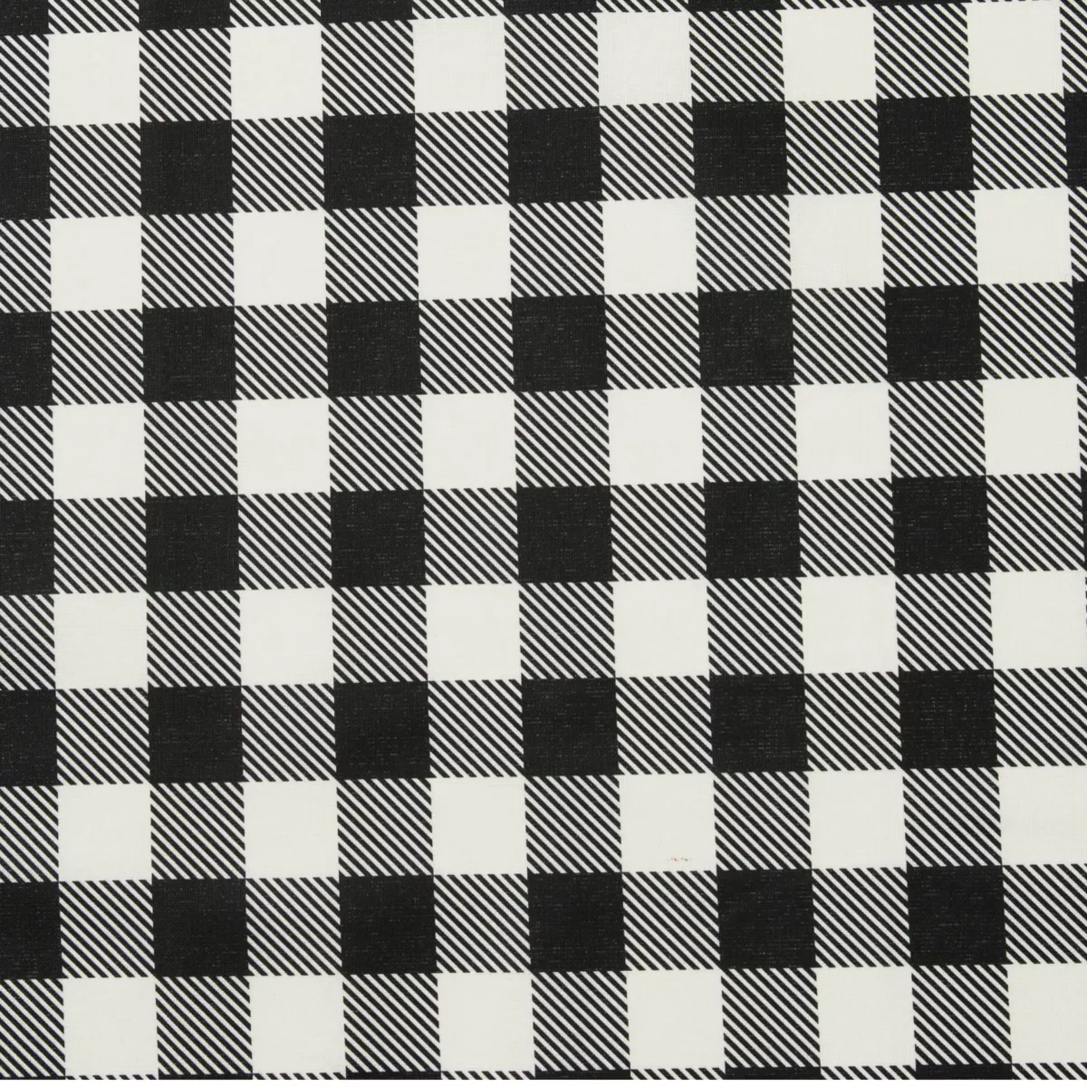 Rechthoekig gecoat katoenen tafelkleed (150 x 350 cm) Vichy Zwart