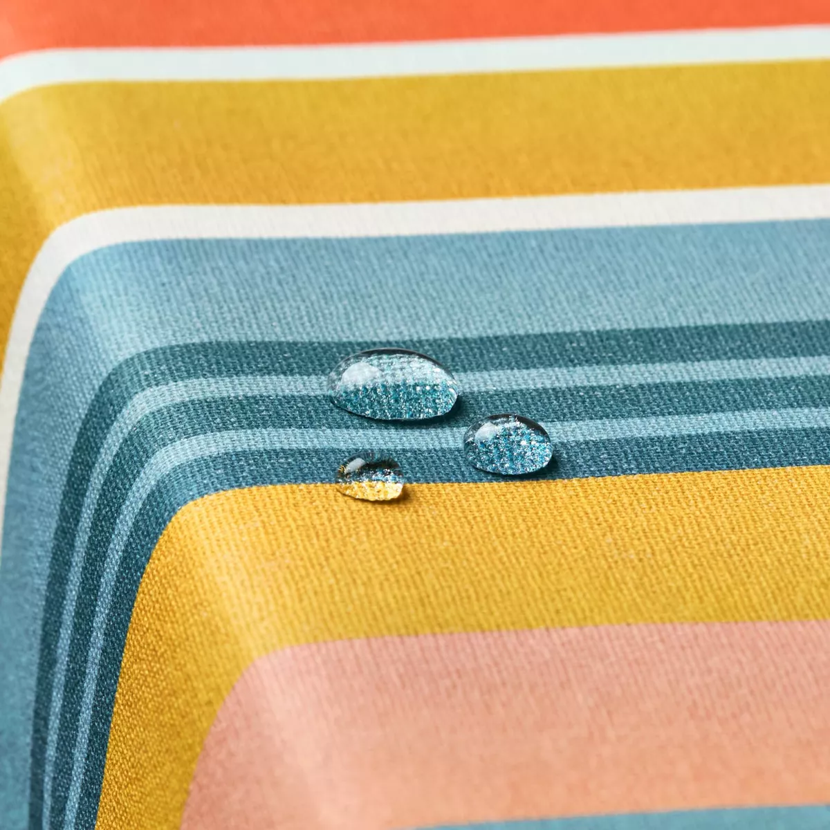 EM - Nappe en coton enduit 150 x 350 cm MANDARINE