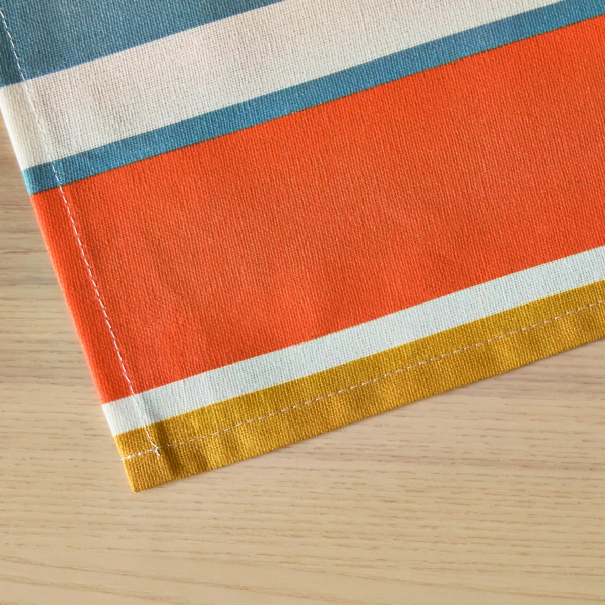 EM - Nappe en coton enduit 150 x 350 cm MANDARINE