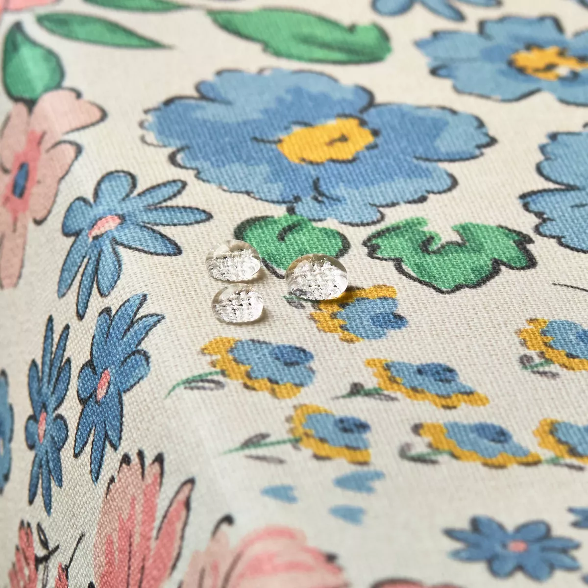 EM - Nappe en coton enduit 150 x 350 cm COROLLE