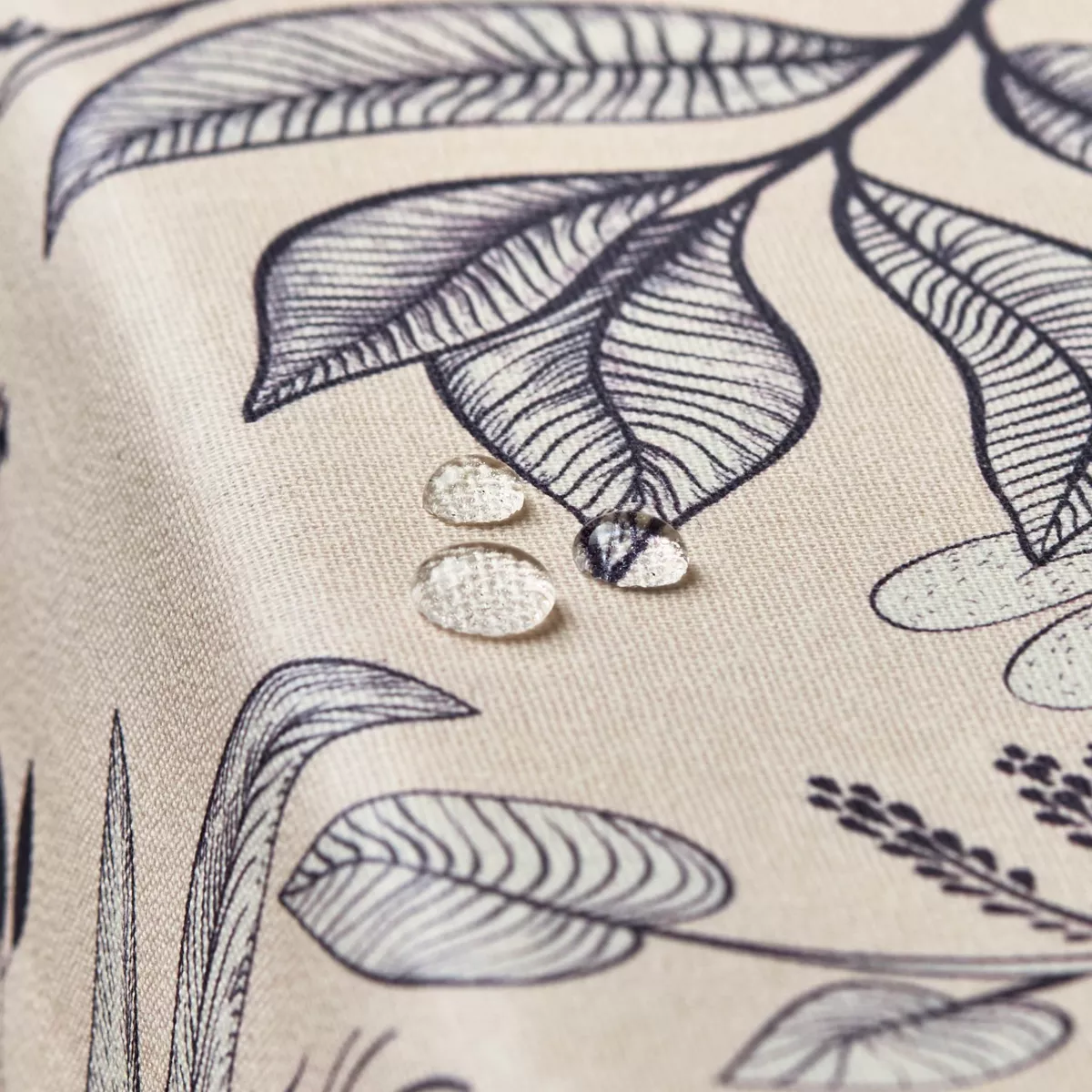 Tischdecke rechteckig Baumwolle beschichtet (150 x 250 cm) Colibri Grau