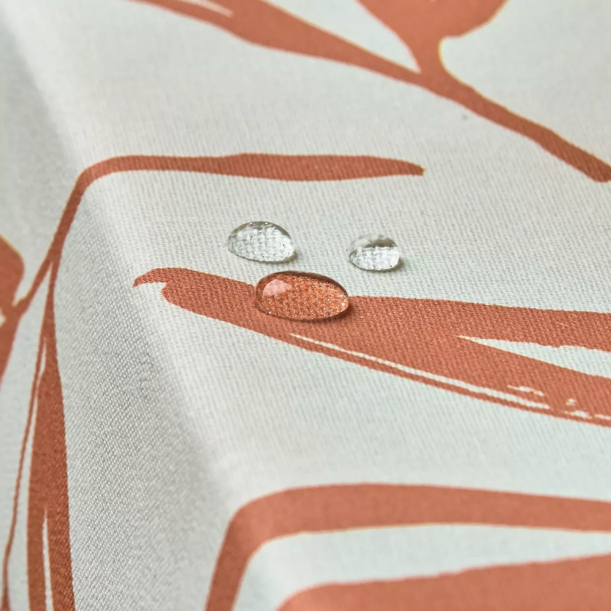 Rechthoekig gecoat katoenen tafelkleed (150 x 350 cm) Galice Terrakotta