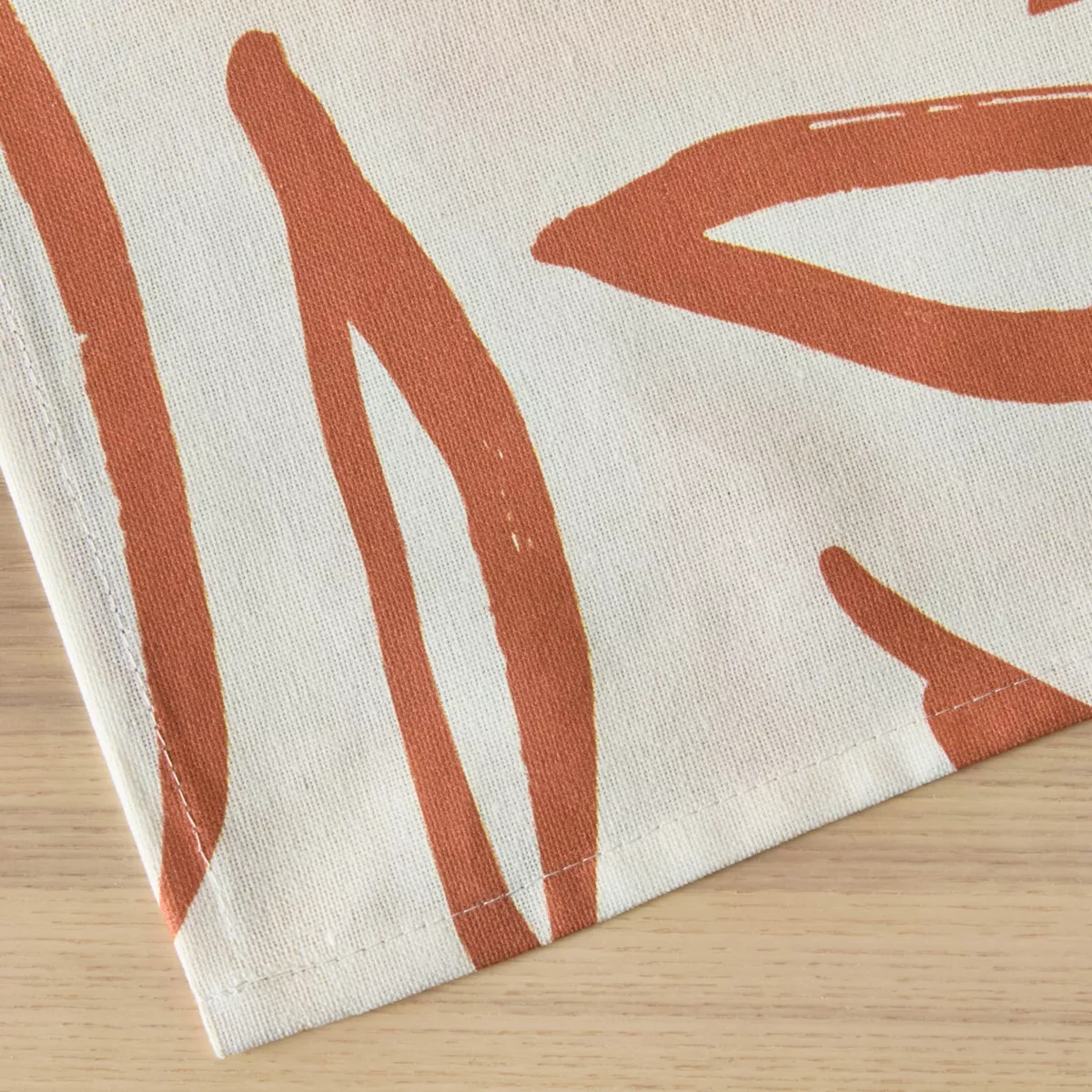 Tischdecke rechteckig Baumwolle beschichtet (150 x 350 cm) Galice Terrakotta