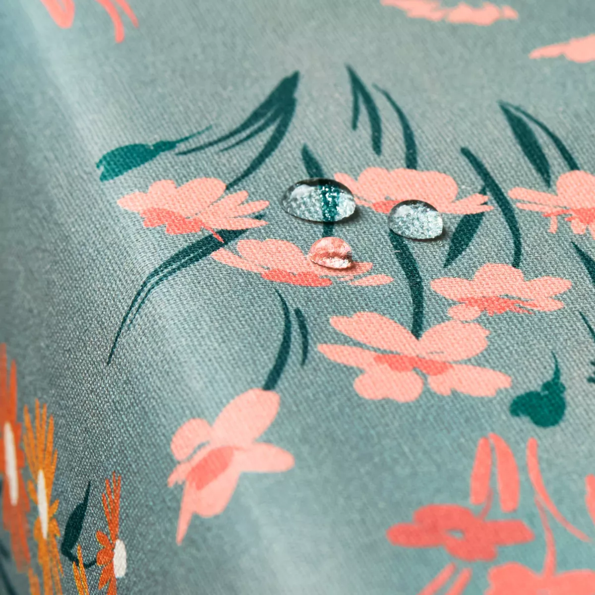 EM - Nappe en coton enduit 150 x 250 cm JULIETTE eucalyptus