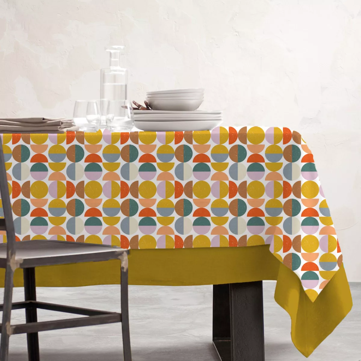 EM - Nappe en coton enduit 150 x 350 cm BROOKLYN