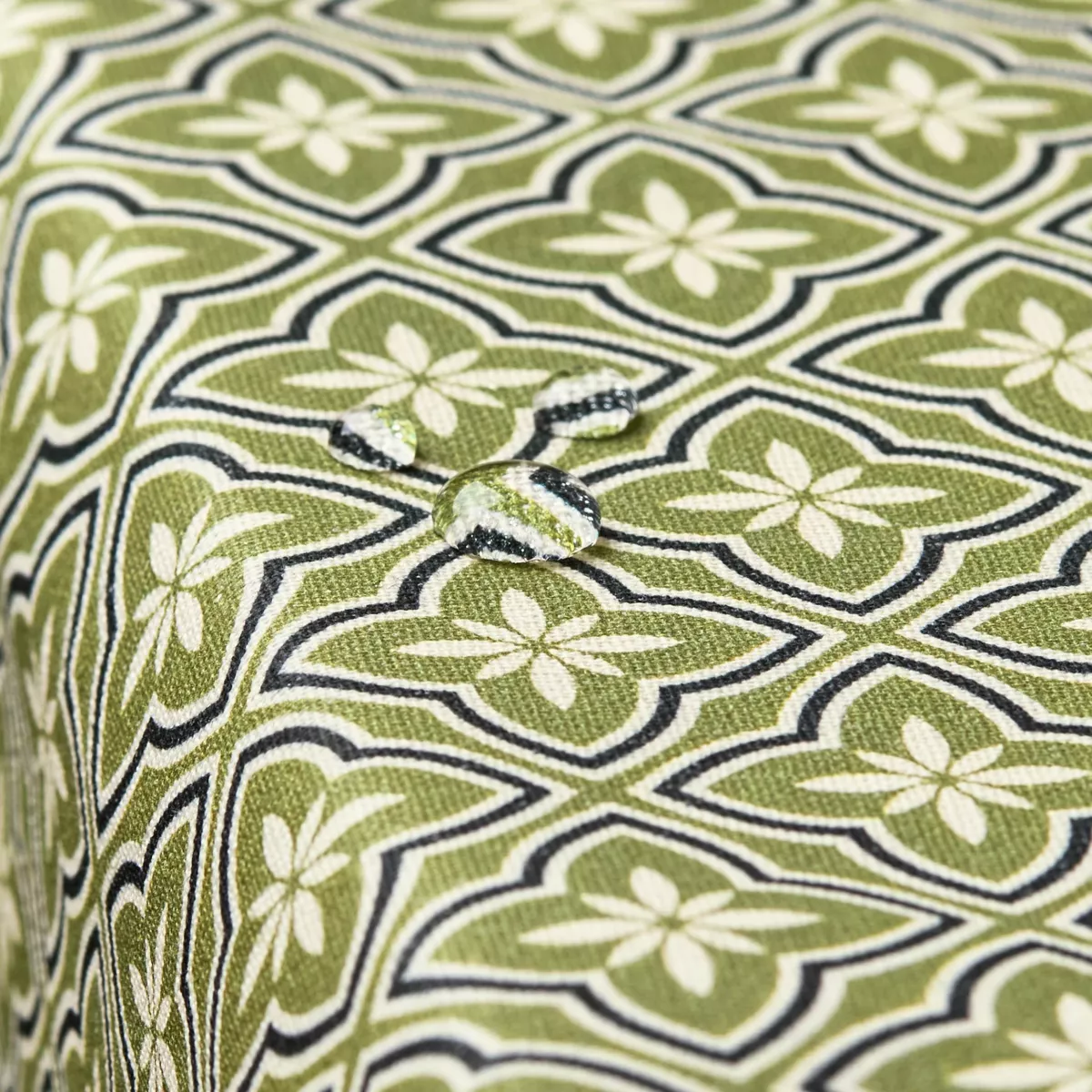 Tischdecke rechteckig Baumwolle beschichtet (150 x 250 cm) Gloria Grün