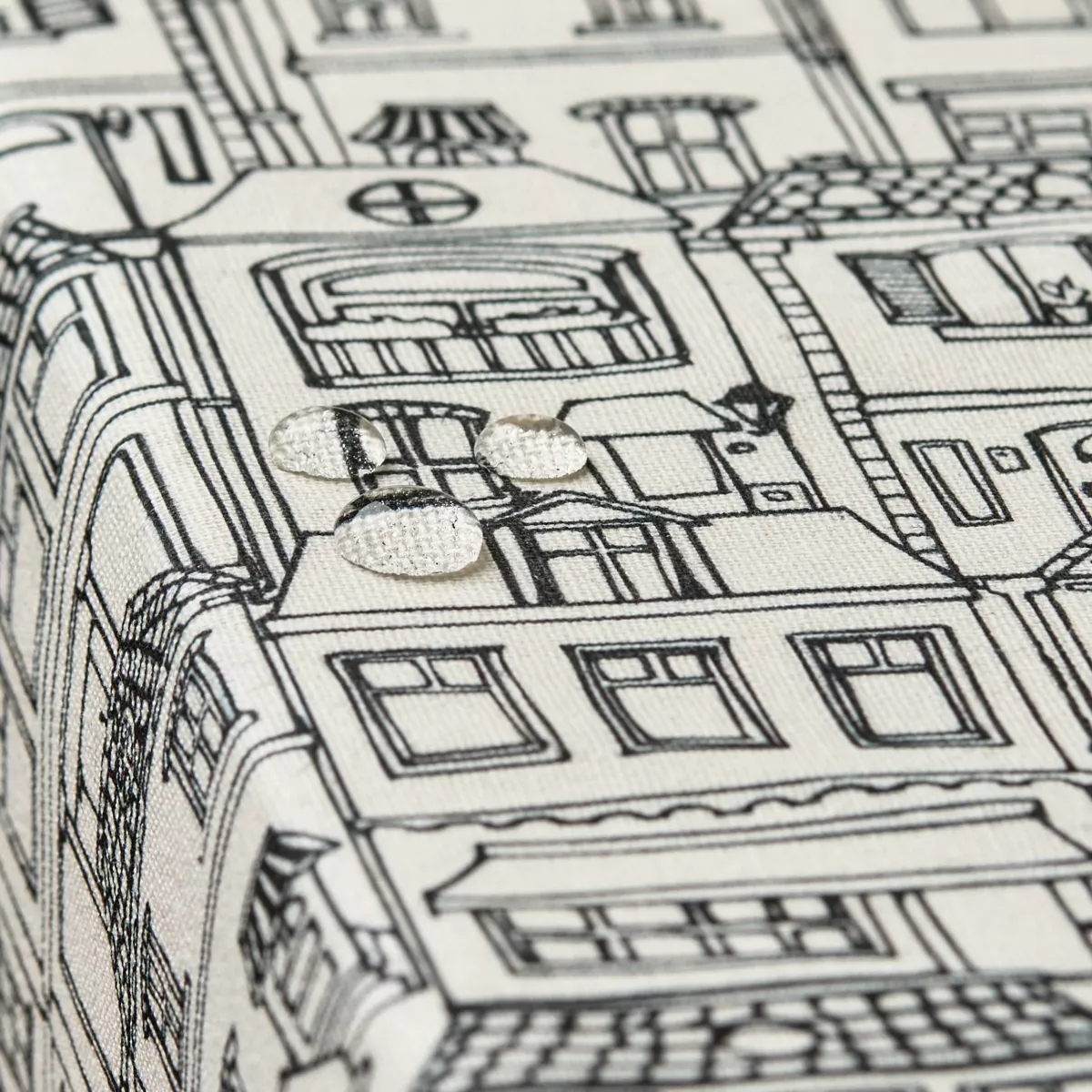 Tischdecke rechteckig Baumwolle beschichtet (150 x 250 cm) Home Grau