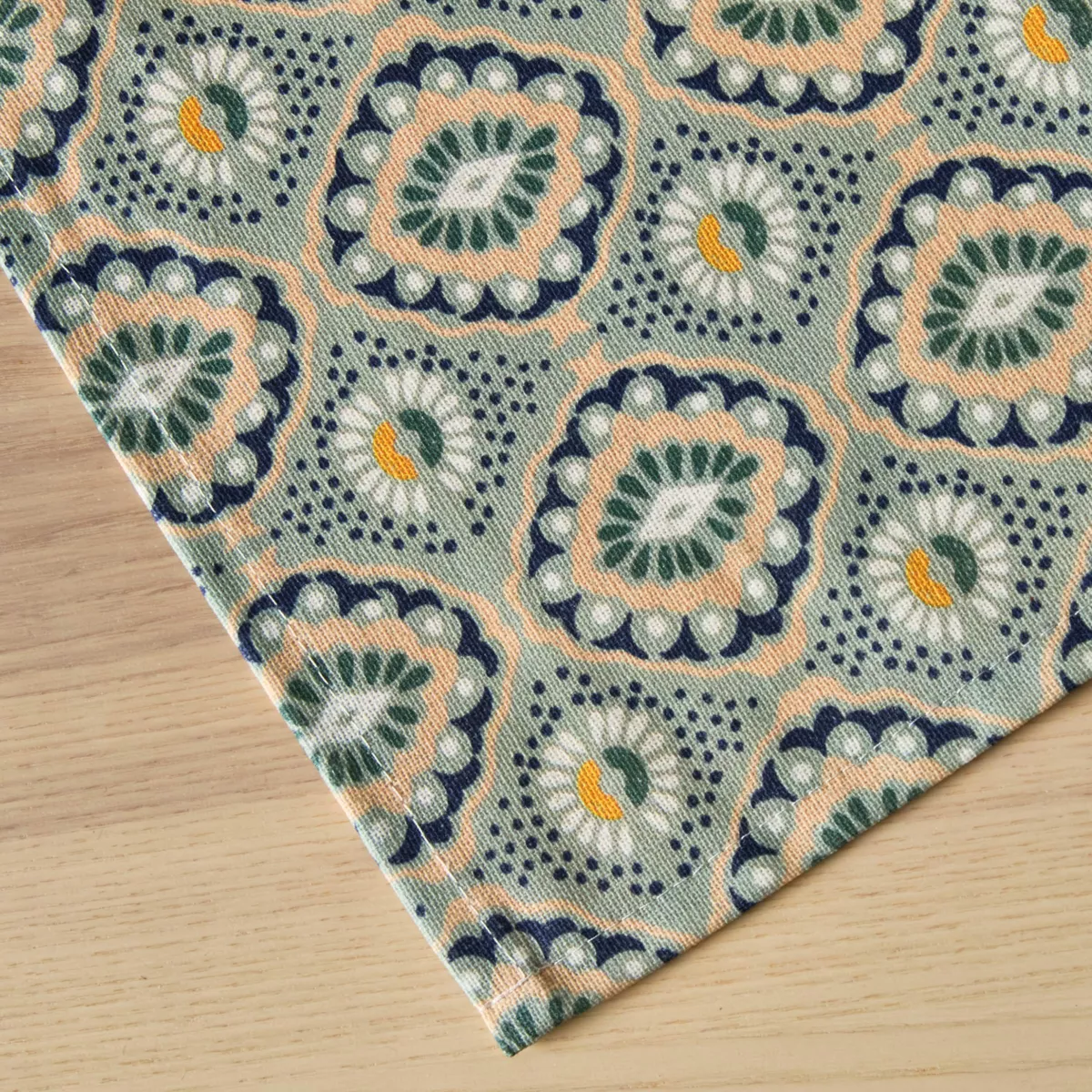Rechthoekig gecoat katoenen tafelkleed (150 x 350 cm) Palermo Groen