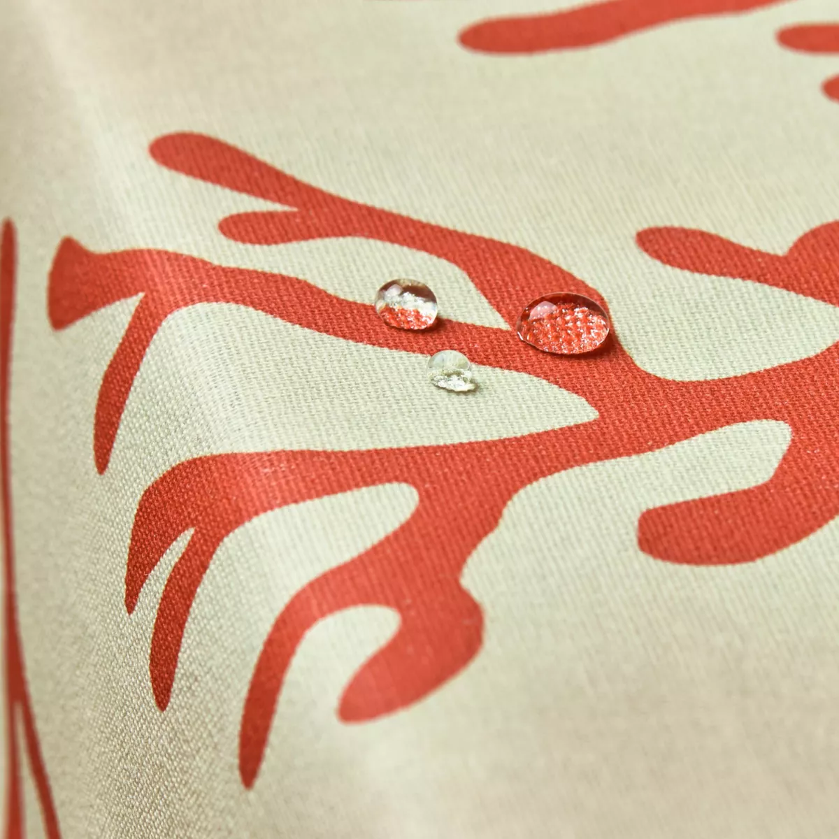 EM - Nappe en coton enduit 150 x 250 cm MOOREA corail