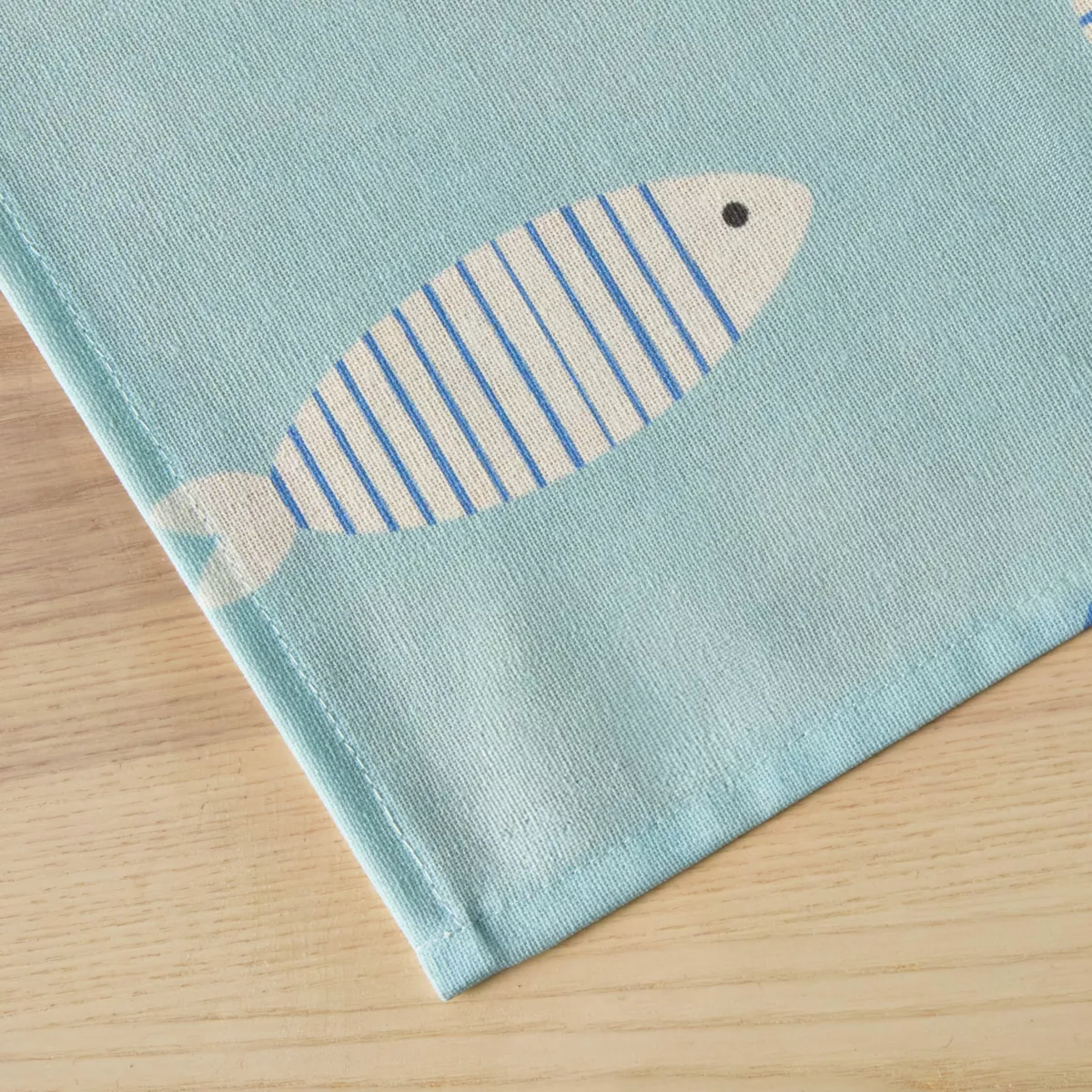 EM - Nappe en coton enduit 150 x 250 cm FISH