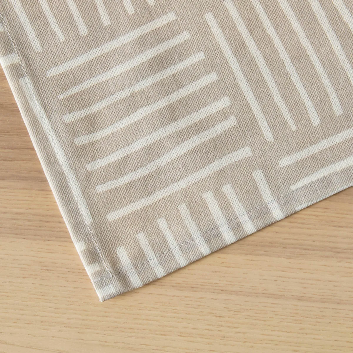 Rechthoekig gecoat katoenen tafelkleed (150 x 250 cm) Paolo Beige