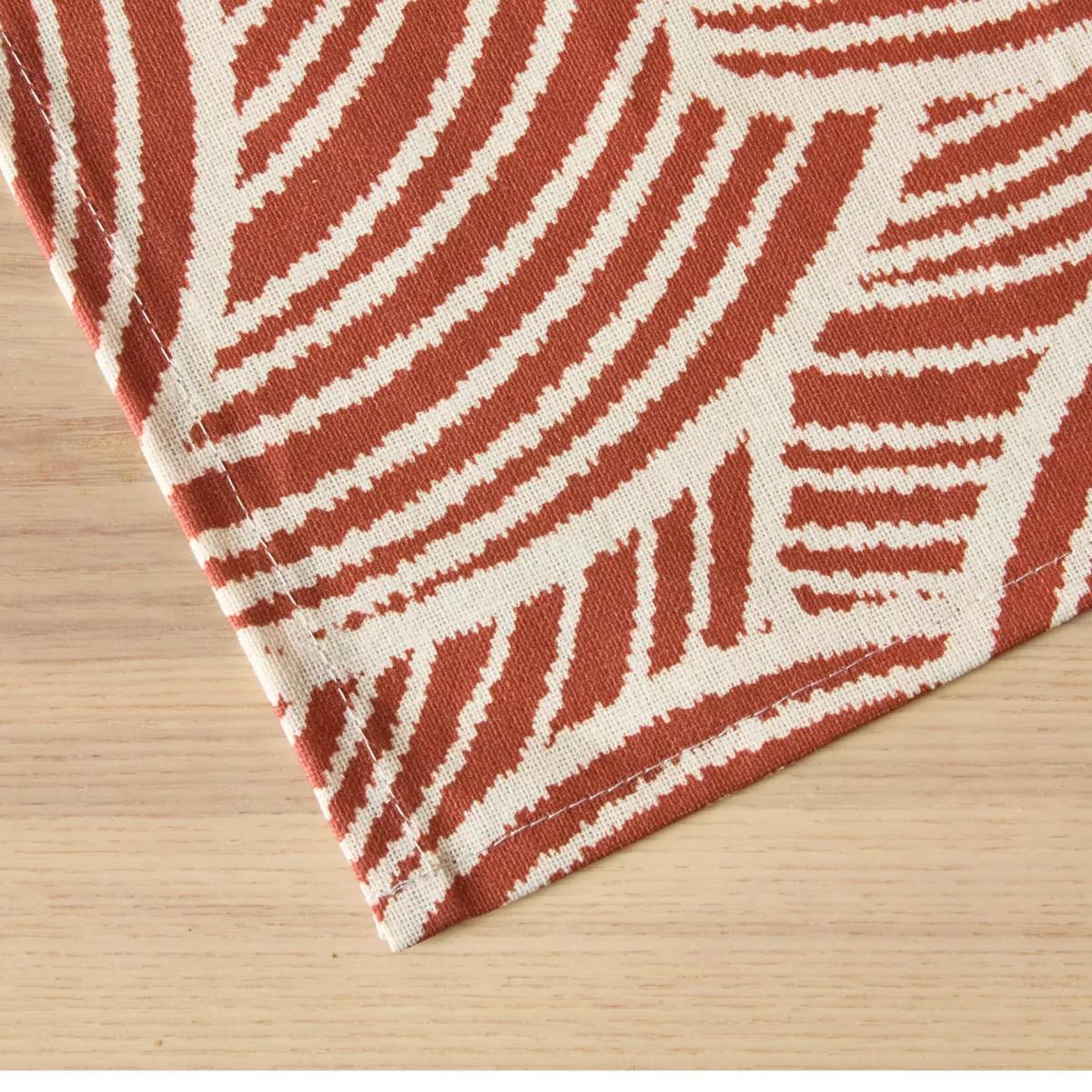 EM - Nappe en coton enduit 150 x 350 cm SARAH terracotta