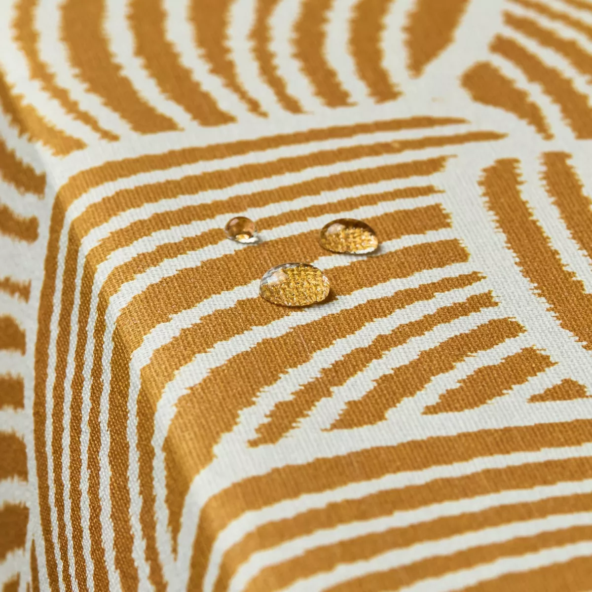 Tischdecke rechteckig Baumwolle beschichtet (150 x 350 cm) Sarah Honiggelb