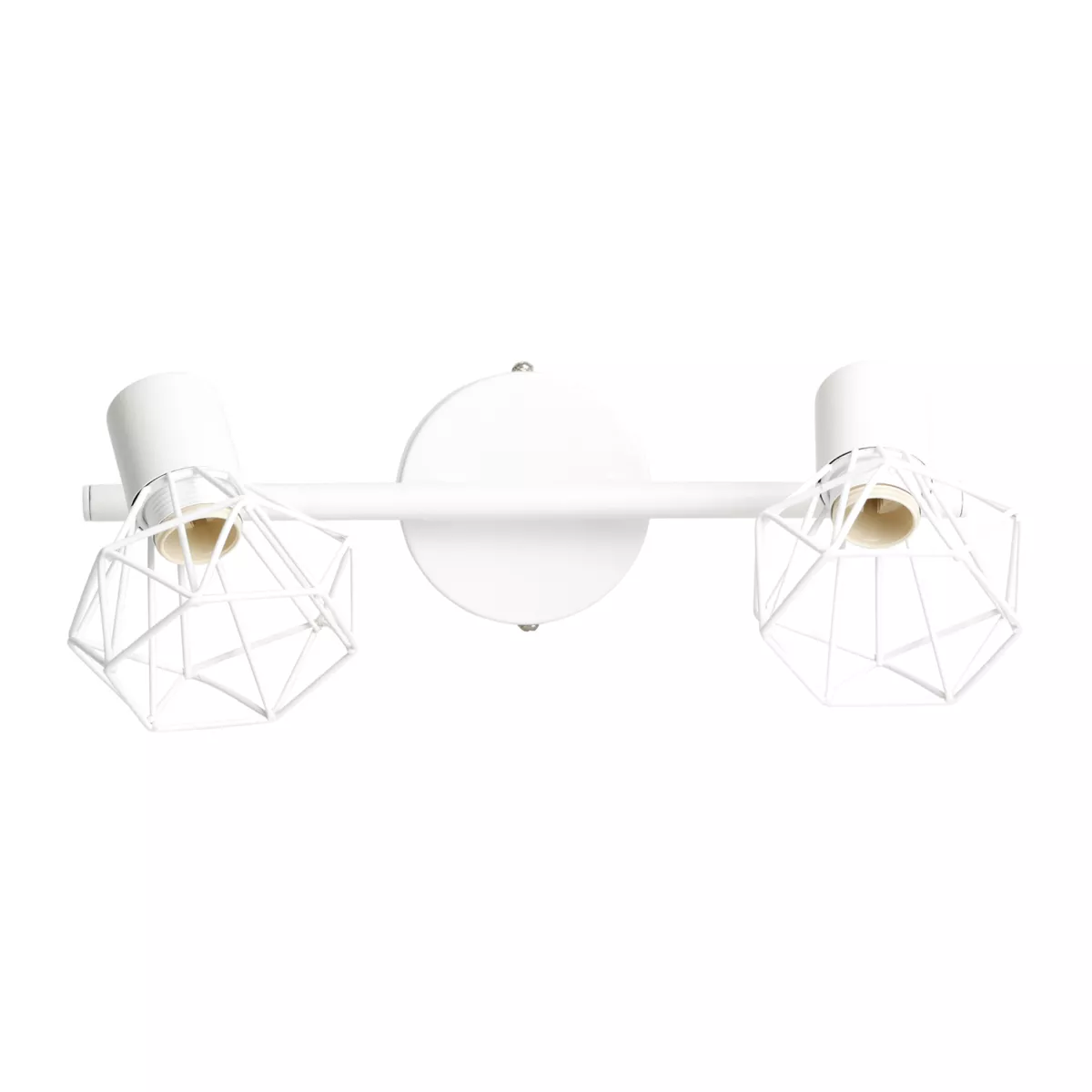 Applique murale 2 abat-jour orientables métal (30 x 16 cm) Diamond Blanche