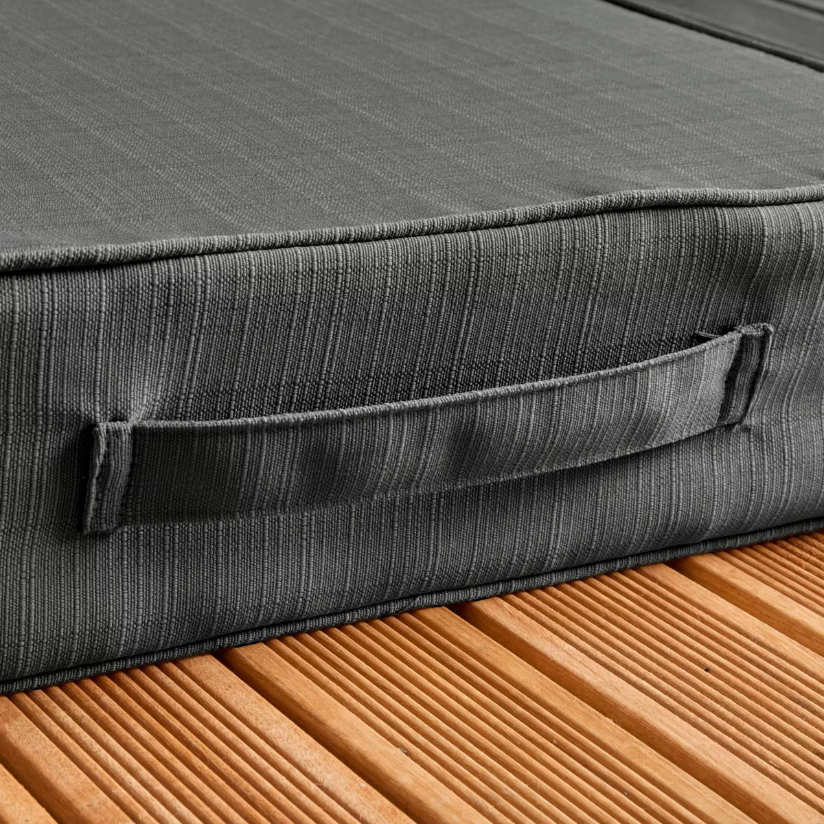 Cojín para suelo de exterior extraíble (45 x 45 cm) Sunset Gris antracita