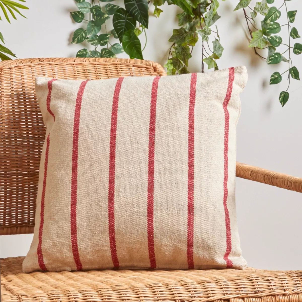 Cuscino da esterno quadrato tela di cotone (50 x 50 cm) Ocealys Rosso
