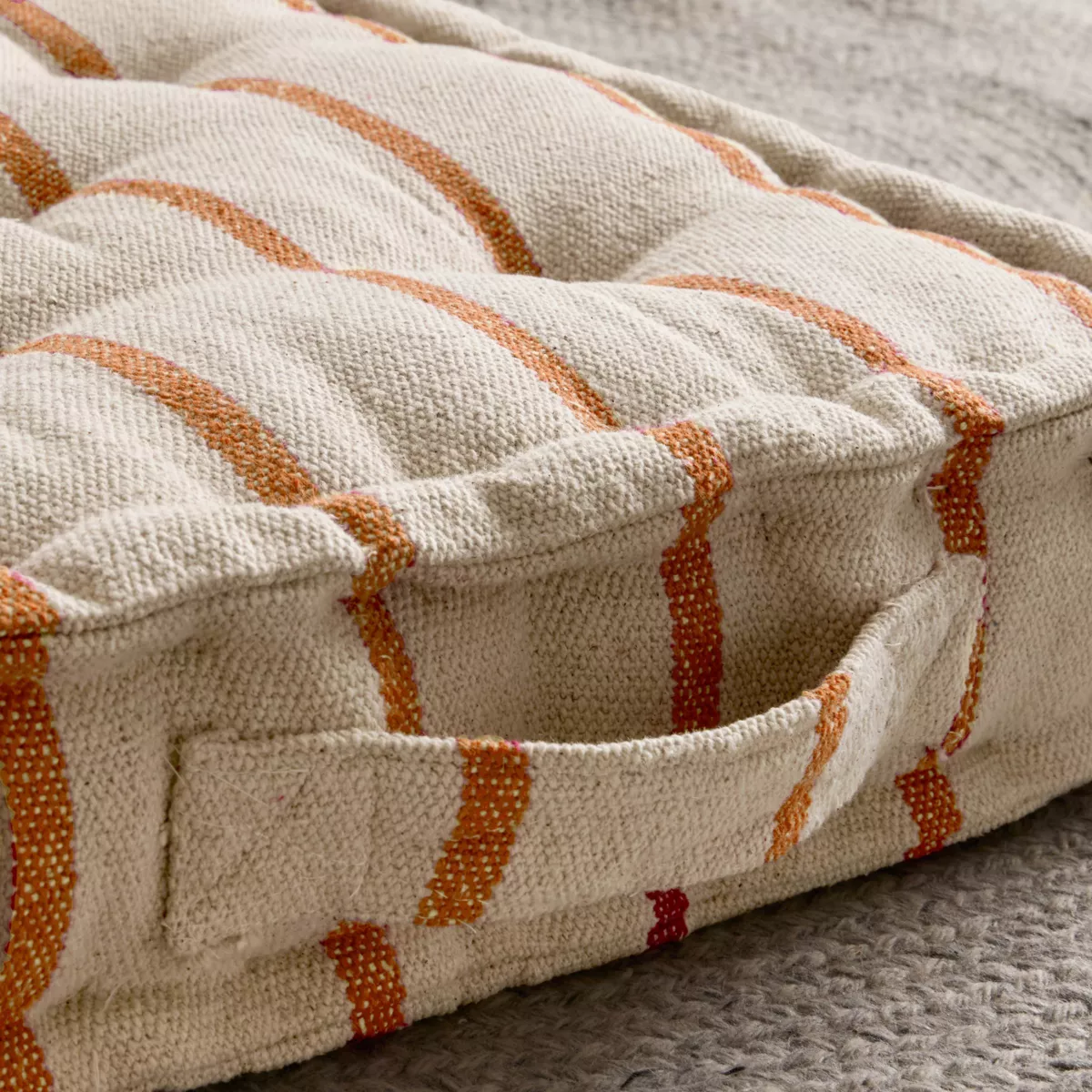 Outdoor Bodenkissen Baumwolltuch (45 x 45 cm) Ocealys Korallenrot