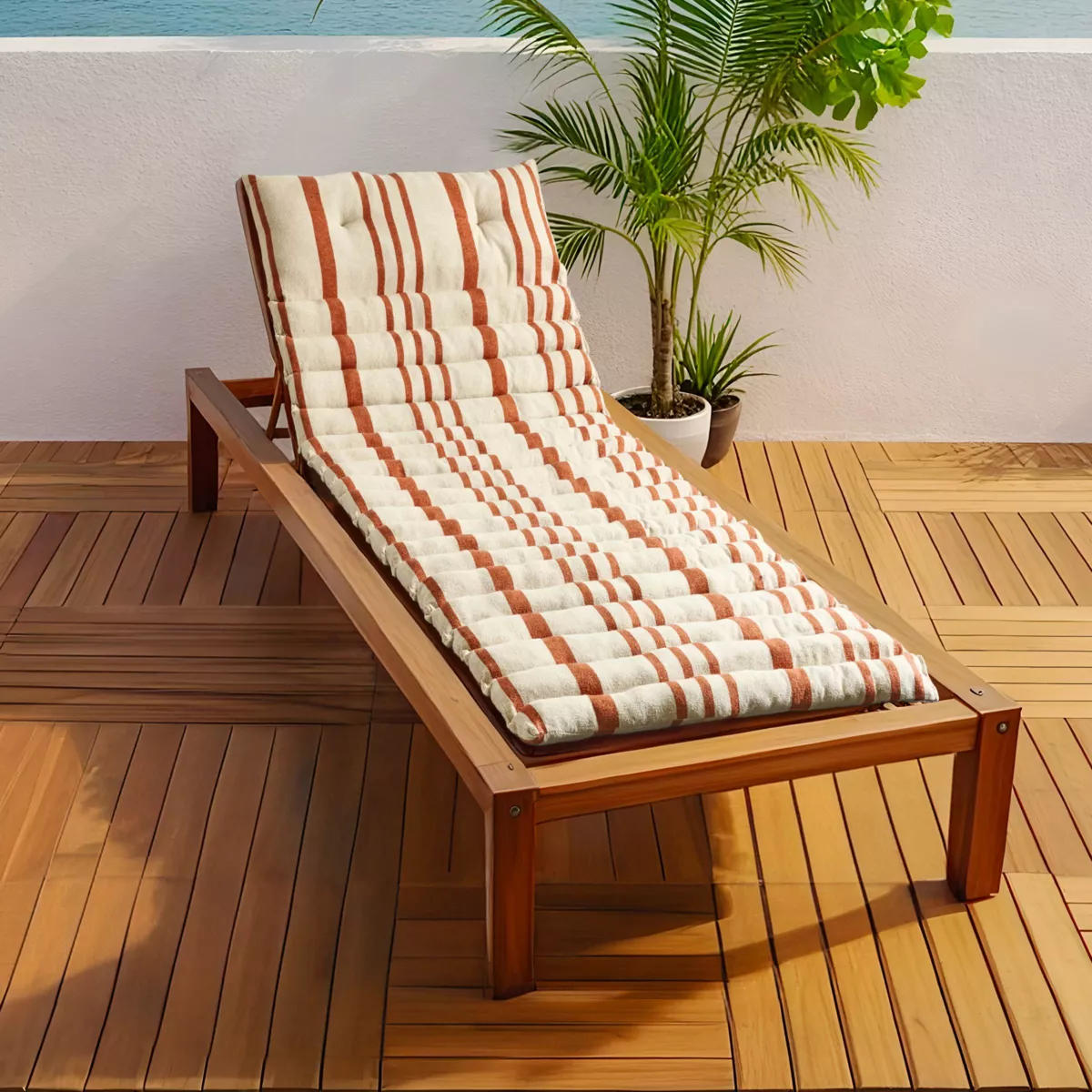 Cojín de tumbona enrrollable (L180 cm) Manduel Naranja