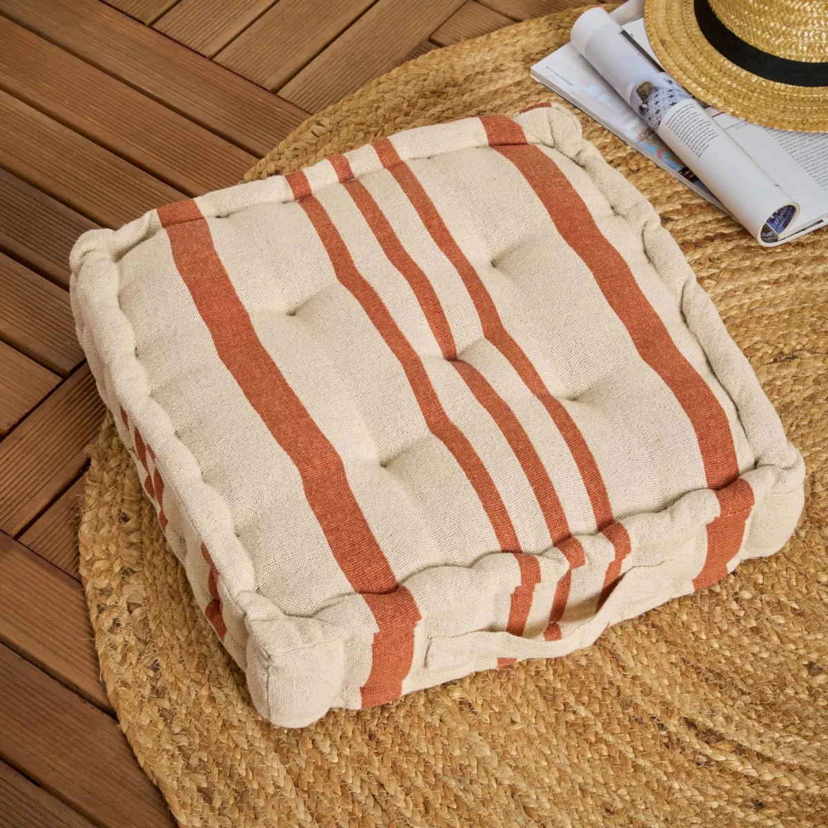 Coussin de sol extérieur (45 x H10 cm) Nautica Orange