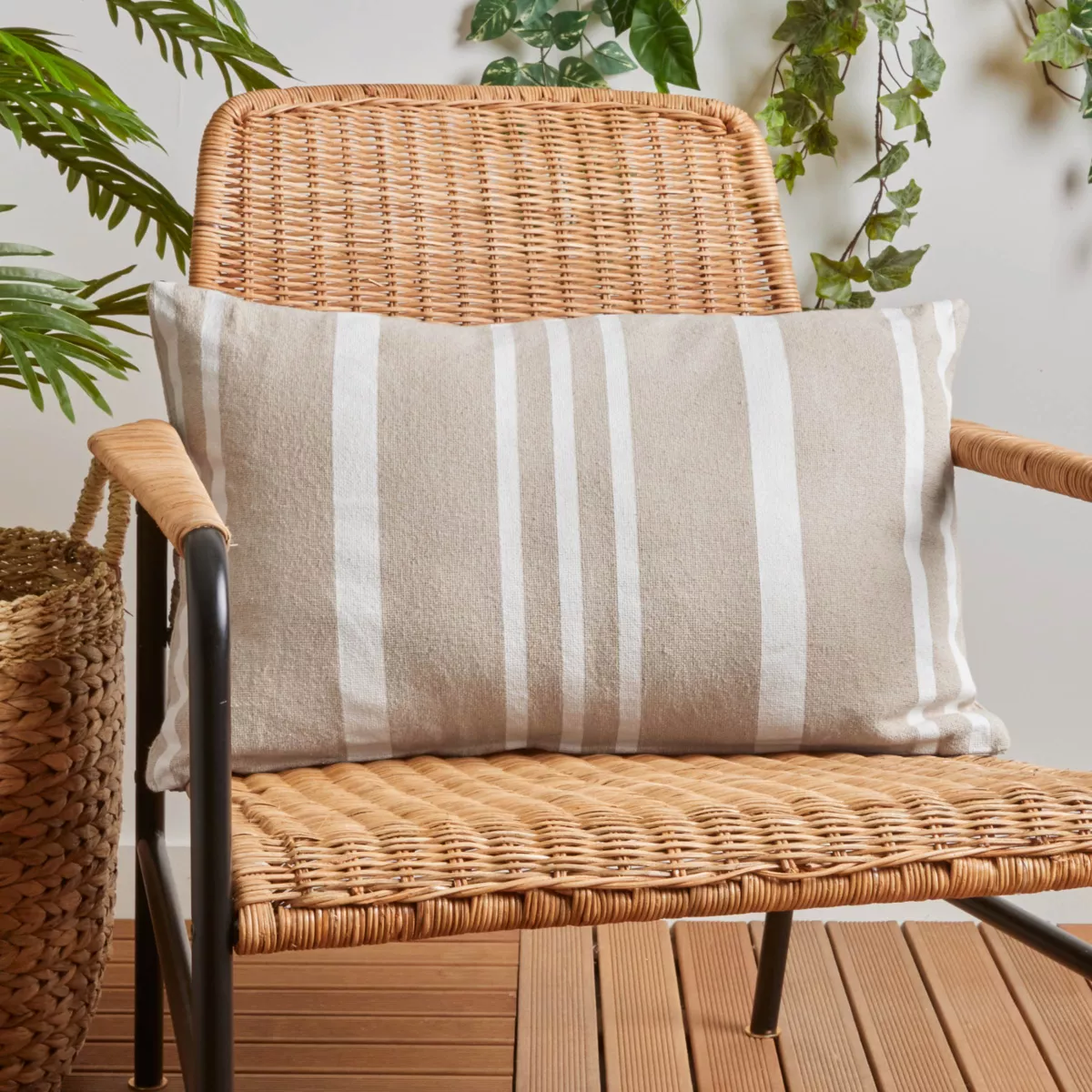 Rechteckiges Outdoor Kissen (60 x 40 cm) Manduel Cremeweiß