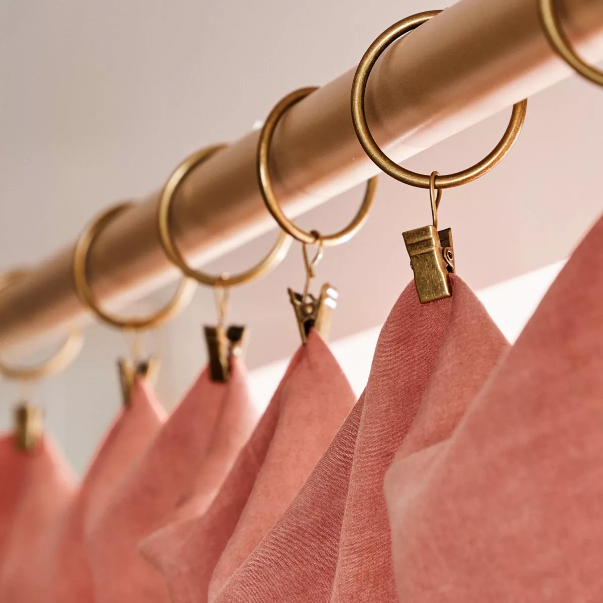 Rideau lyocell Tencel™ ajustable (140 x max 270 cm) Olivia Terracotta