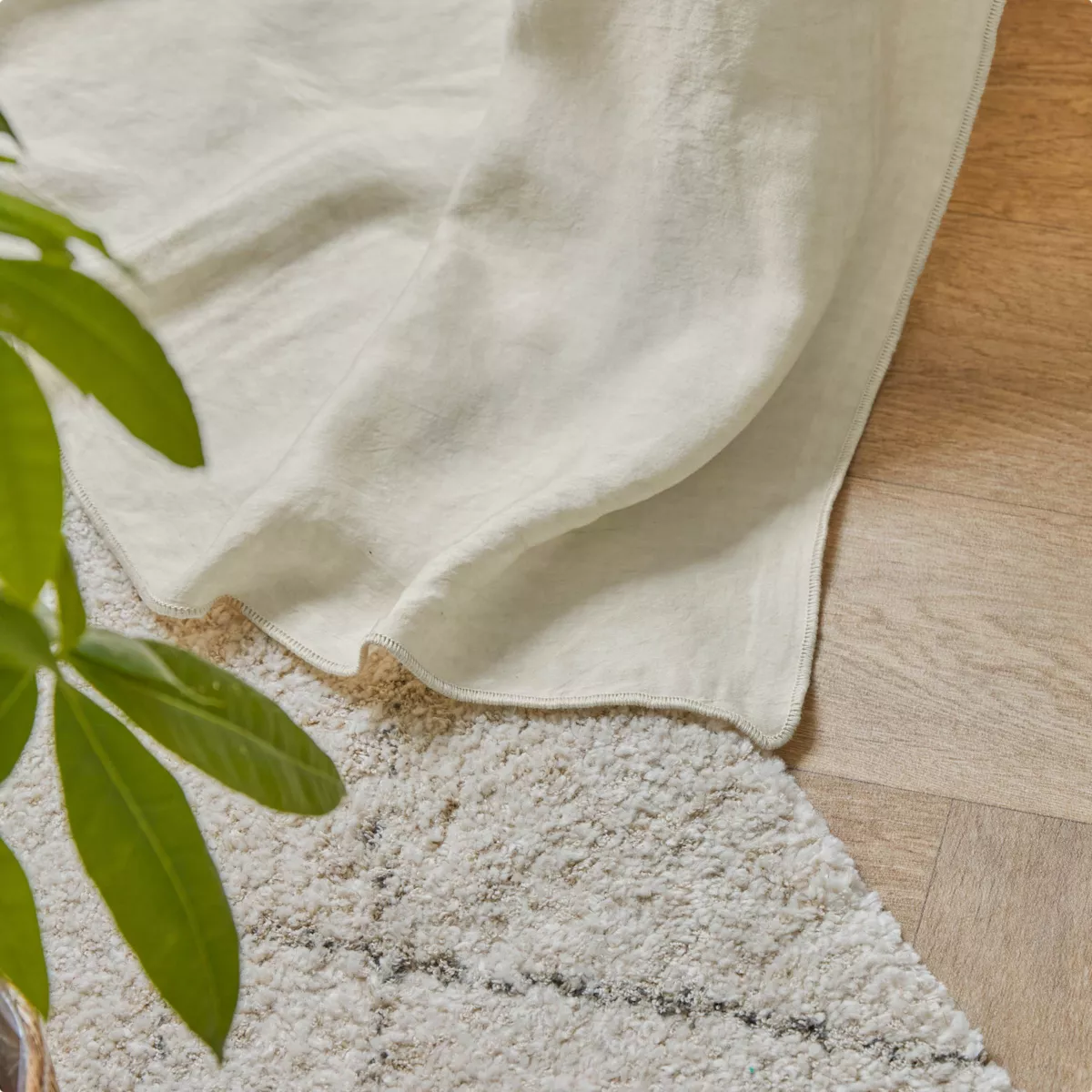 Rideau lyocell Tencel™ ajustable (140 x max 270 cm) Olivia Beige pampa