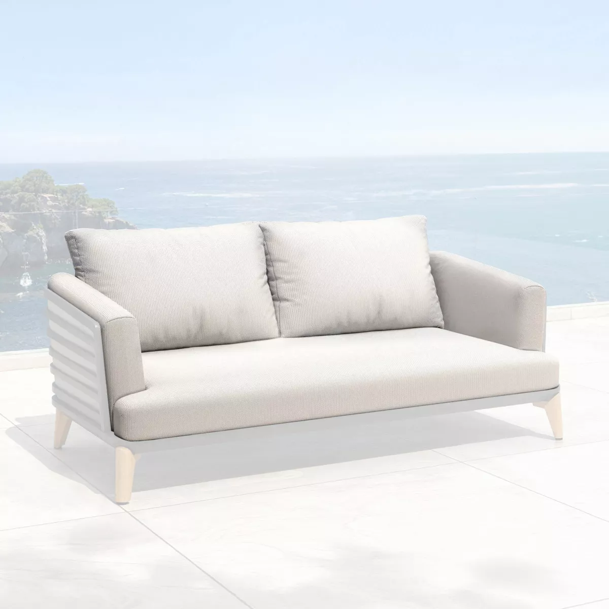 Vervangende kussens voor Bank 2 personen Monte Carlo Lichtgrijs