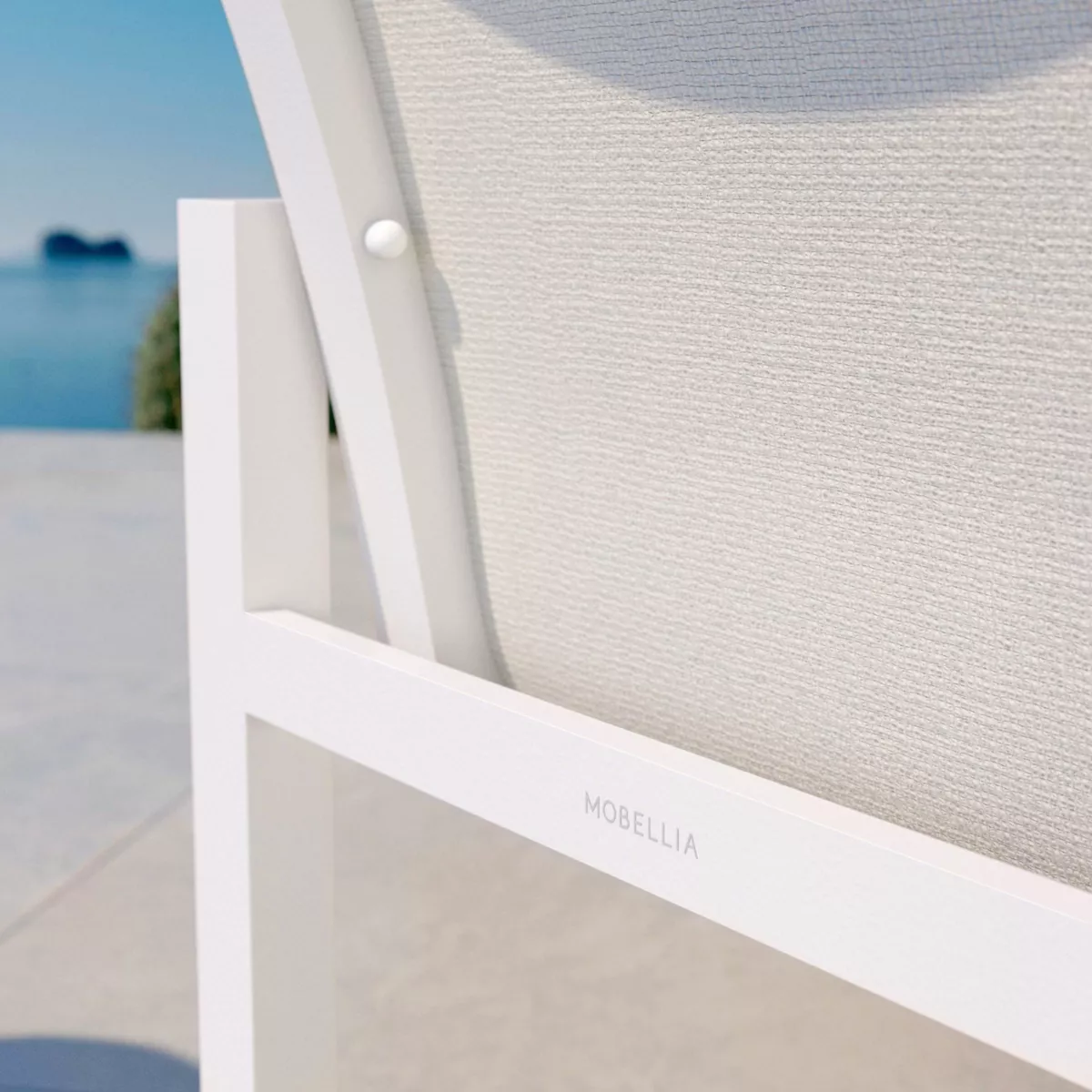 Lote de 2 sillones de jardín en aluminio Elba Blanco 