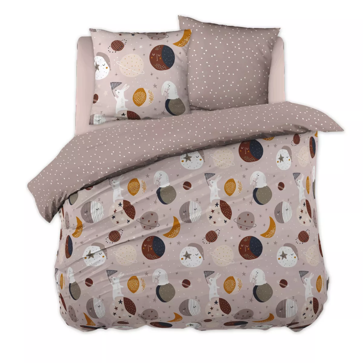 Parure de lit (Housse de couette + 2 Taies d'oreiller) 240 x 220 cm Coton imprimŽ SKY DREAM