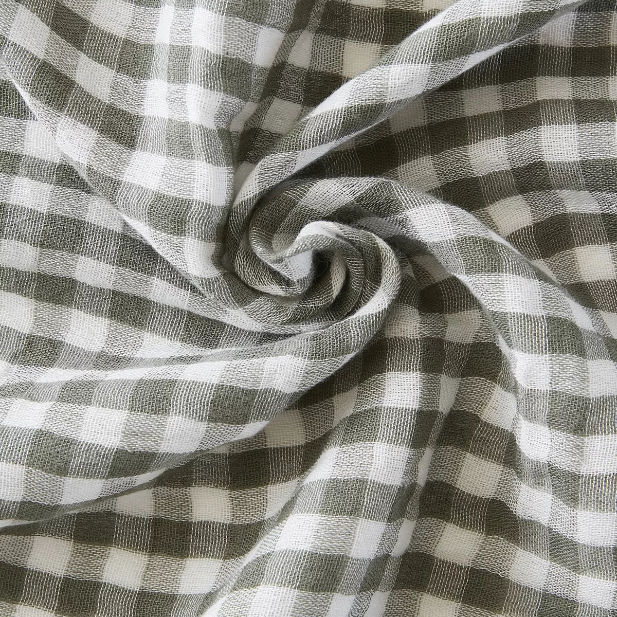 Mantel rectangular de gasa de algodón (150 x 250 cm) Vickie Verde romero