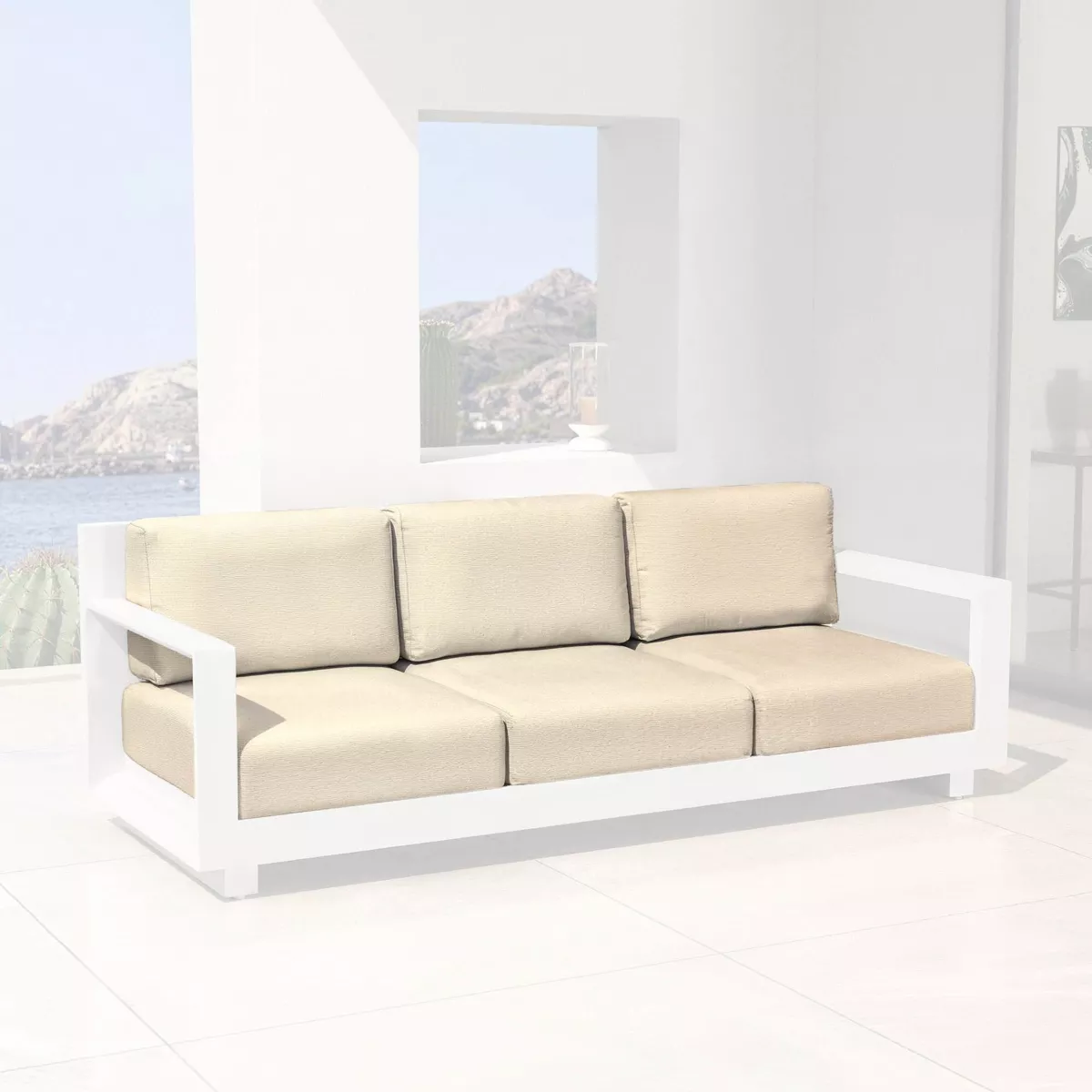 Vervangende kussens voor Bank 3 personen Elba Beige
