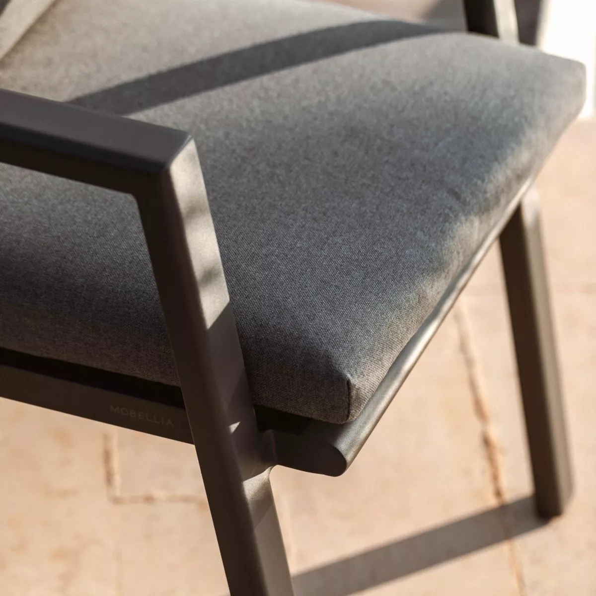 Poltrona da giardino alluminio Long Beach Grigio antracite