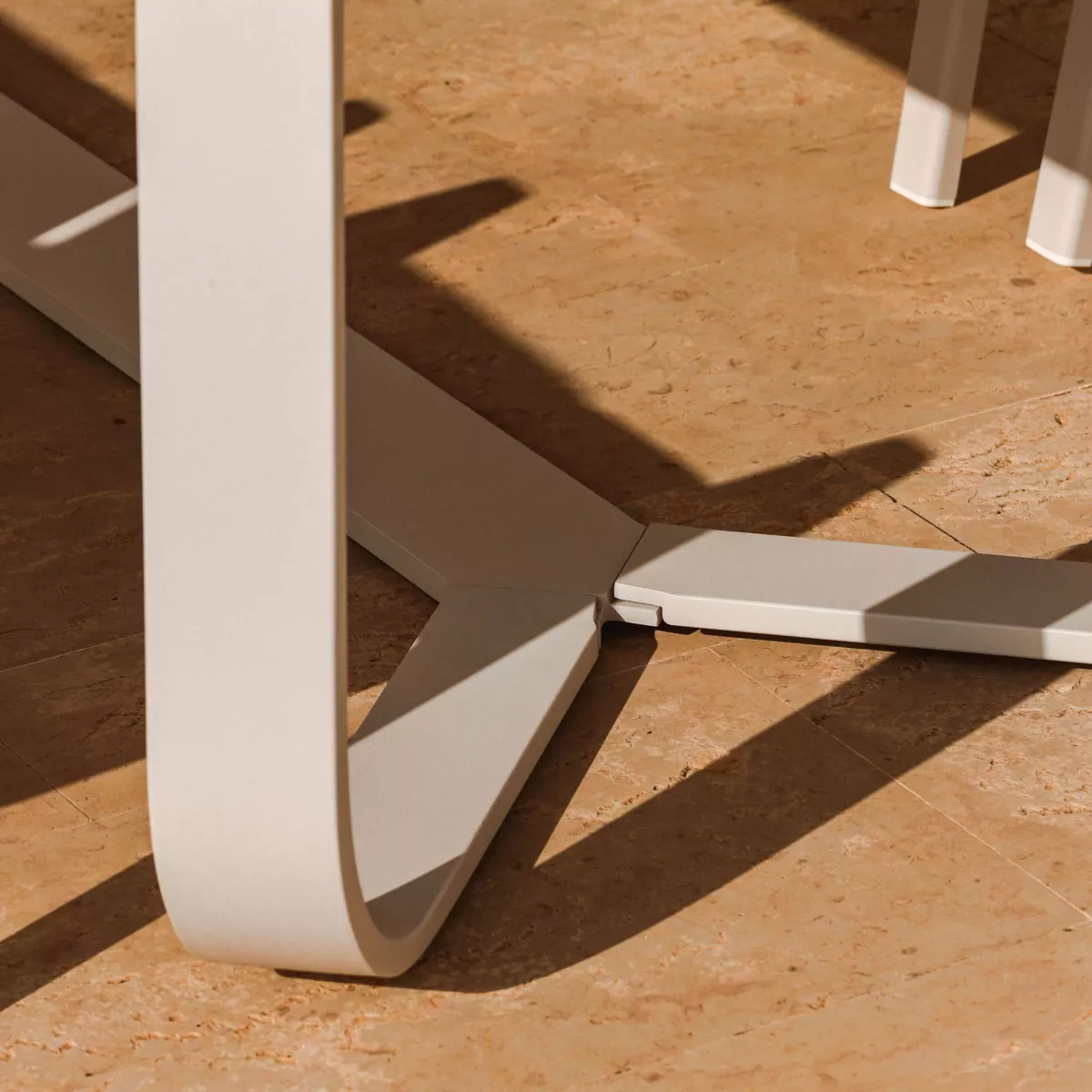 Tavolo da giardino rettangolare in alluminio 10 posti (240 x 100 cm) Long Beach Bianco