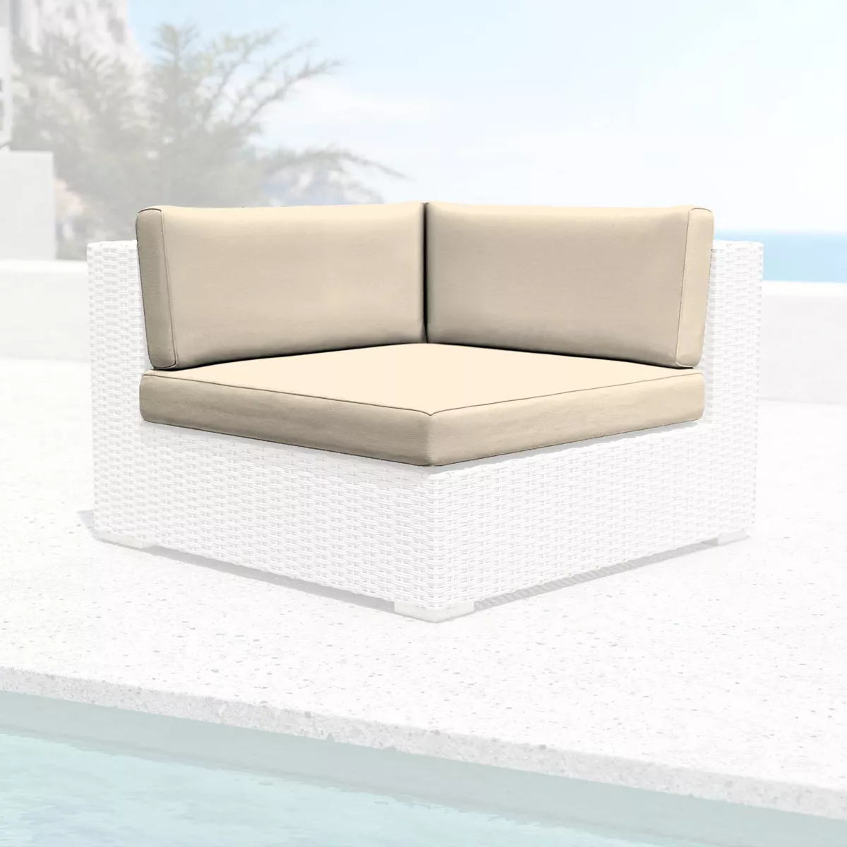 Fundas de cojÃ­n de repuesto para SillÃ³n de esquina Palma Beige