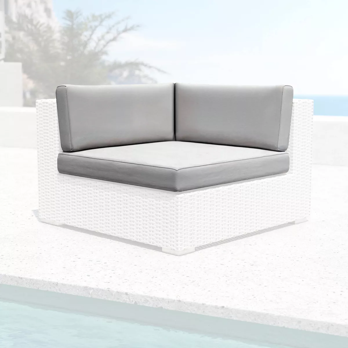 Housses de coussin de remplacement pour Fauteuil d'angle Palma Gris