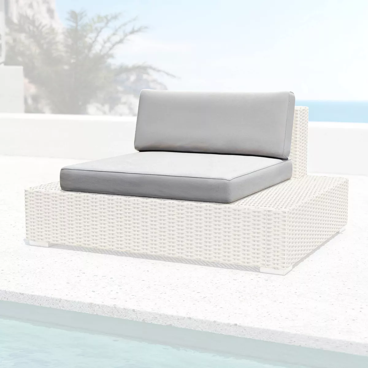 Housses de coussin de remplacement pour Fauteuil Palma Gris