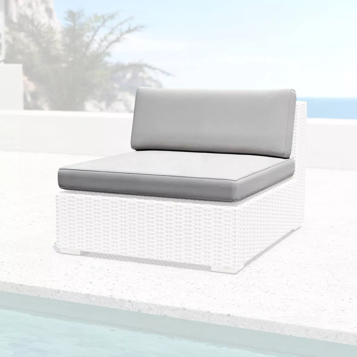 Housses de coussin de remplacement pour Chauffeuse Palma Gris