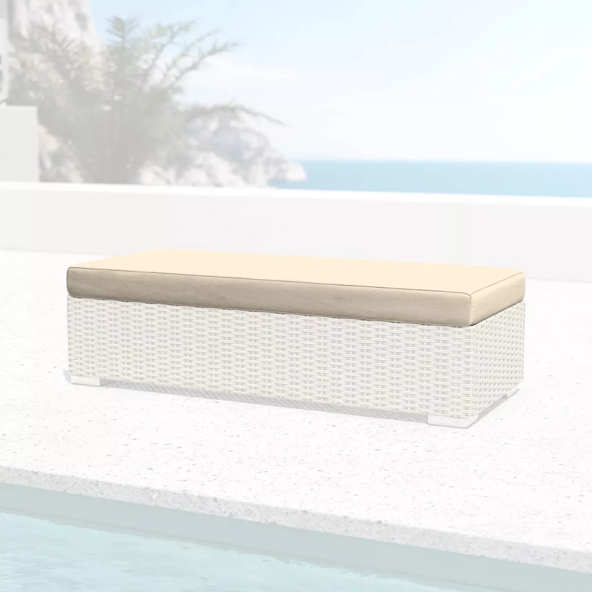 Vervangende kussenhoes voor 2-persoonsbank Palma Beige